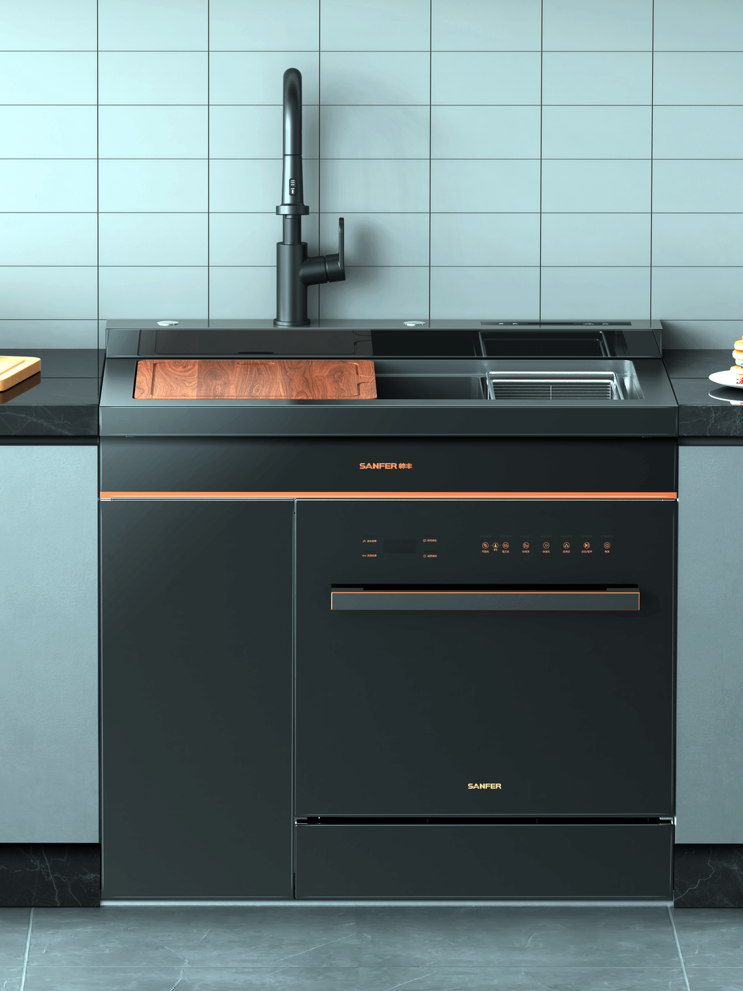 老廚房改造大變樣，帥豐集成灶+洗碗機(jī)集成水槽就是這么神！