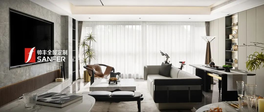 帥豐全屋高定 | 129㎡現(xiàn)代灰色系，盡顯優(yōu)雅高級品味