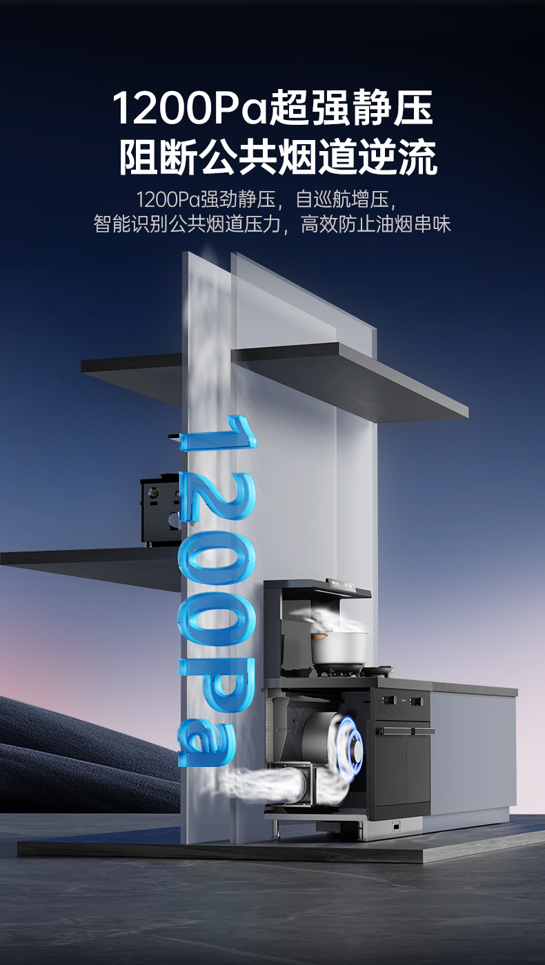 帥豐天機3蒸烤獨立（黑）集成灶