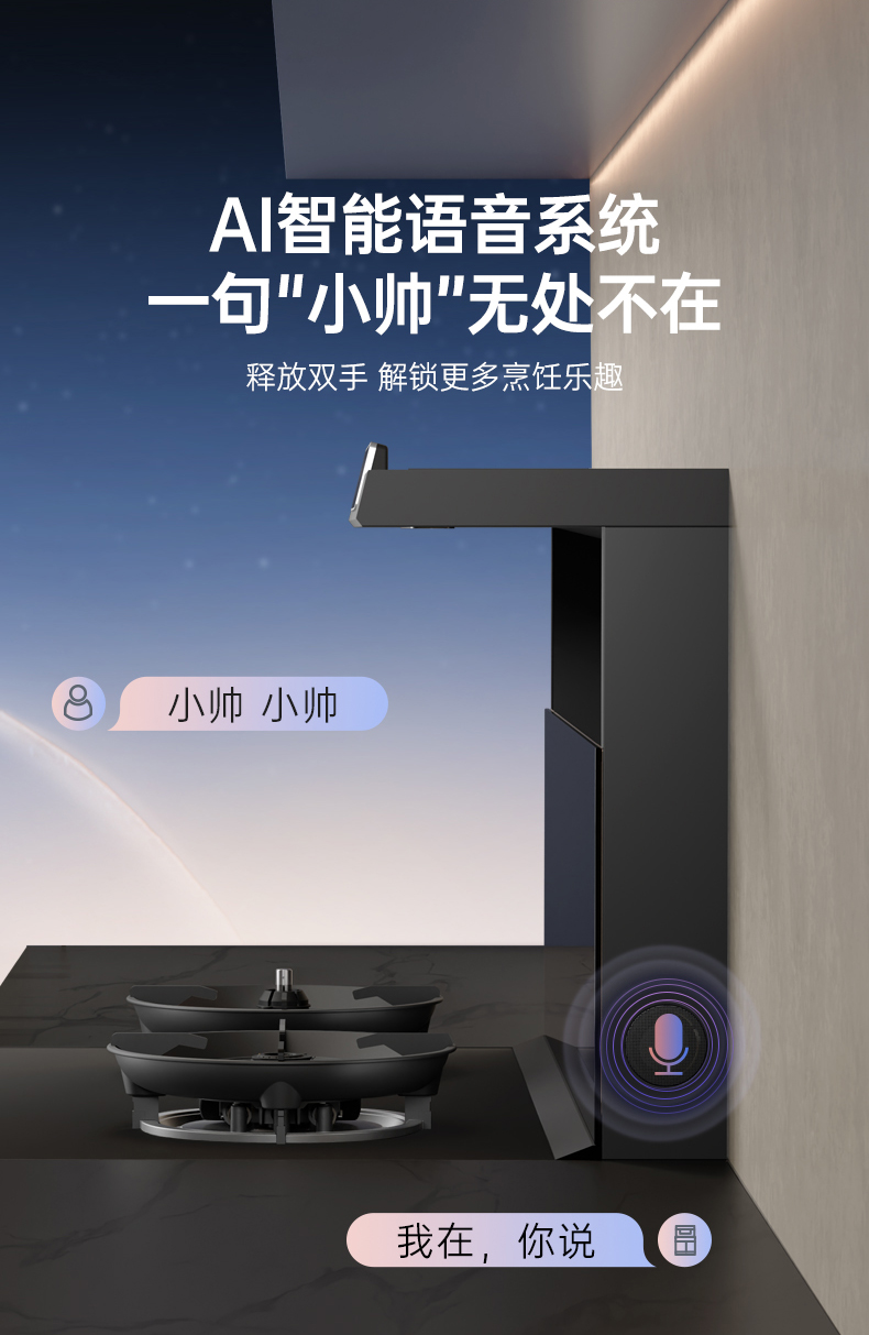 帥豐天機3蒸烤獨立（黑）集成灶