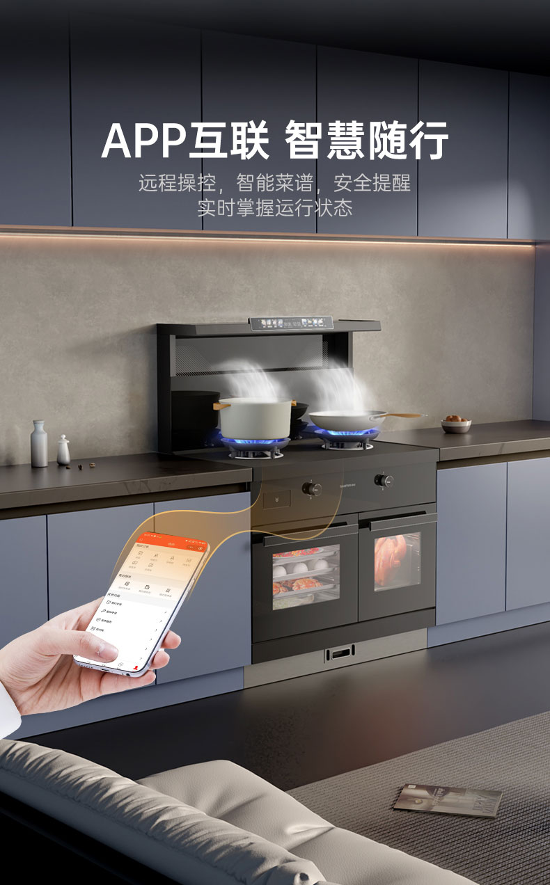 帥豐天機3蒸烤獨立（黑）集成灶