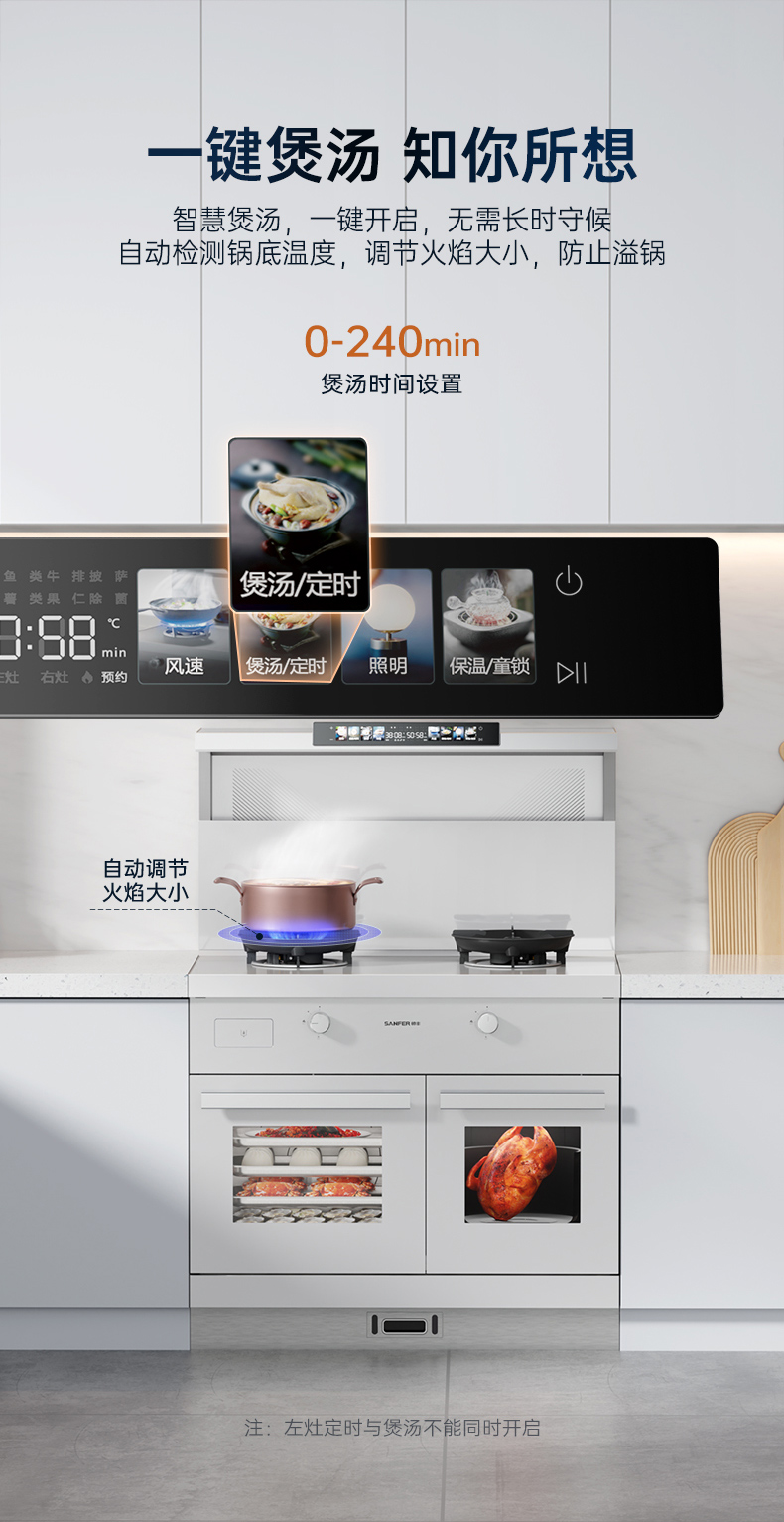 帥豐天機3蒸烤獨立（白）集成灶