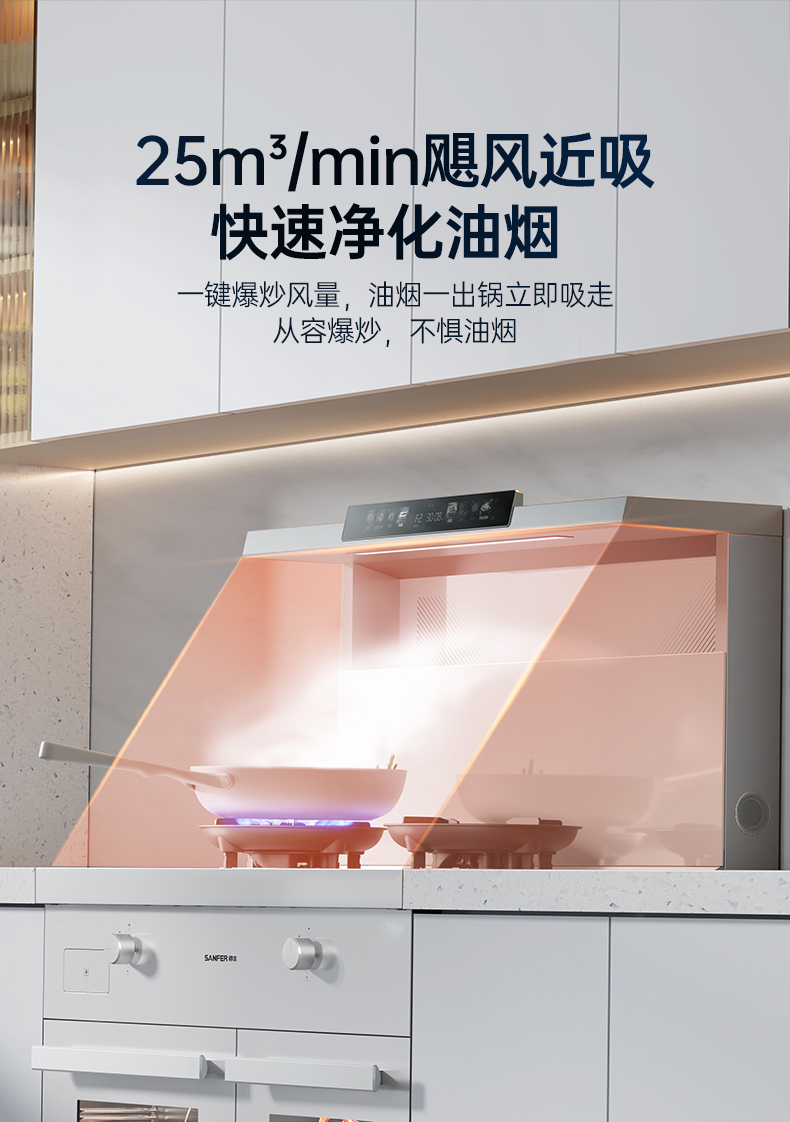 帥豐天機3蒸烤獨立（白）集成灶