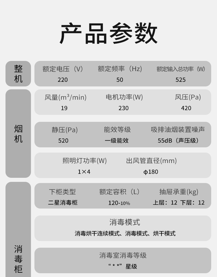 帥豐ND6消毒柜款集成灶