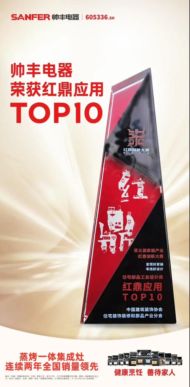 獨領(lǐng)豐尚|創(chuàng)新新主張，帥豐攬獲“紅鼎應(yīng)用TOP10”獎項！