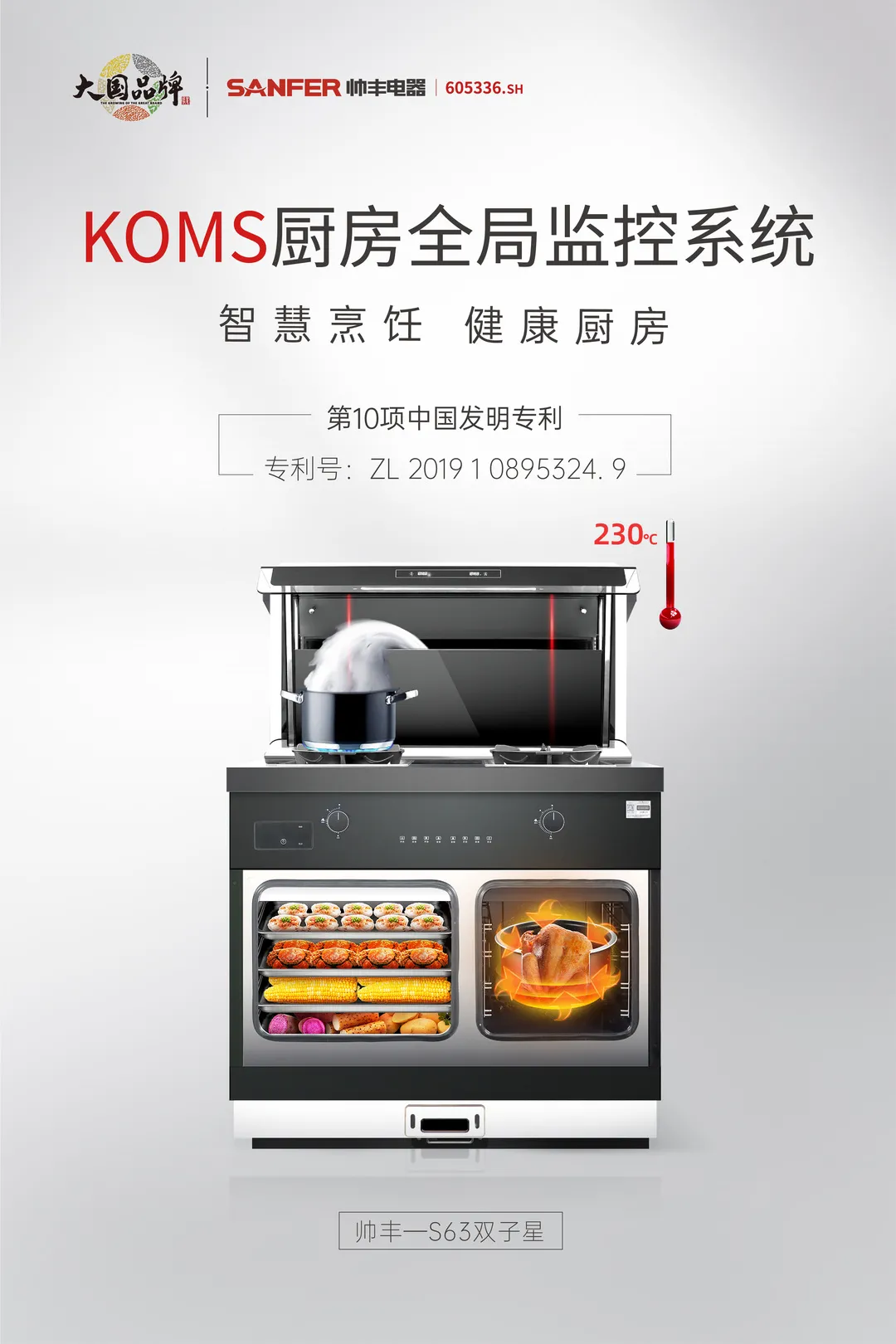 多項(xiàng)創(chuàng)新專(zhuān)利集于一身 帥豐新品S63雙子星蒸烤一體Pro這些功能太牛！